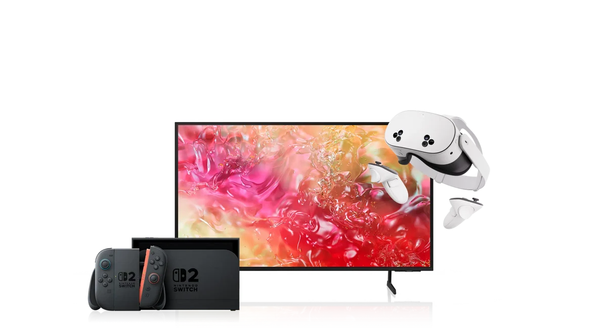 abbildung drei geraete tv spielekonsole und vr brille