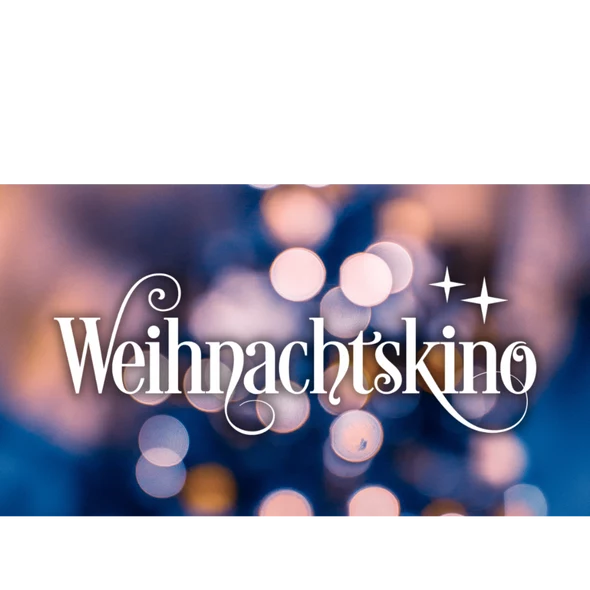 weihnachtskino schriftzug