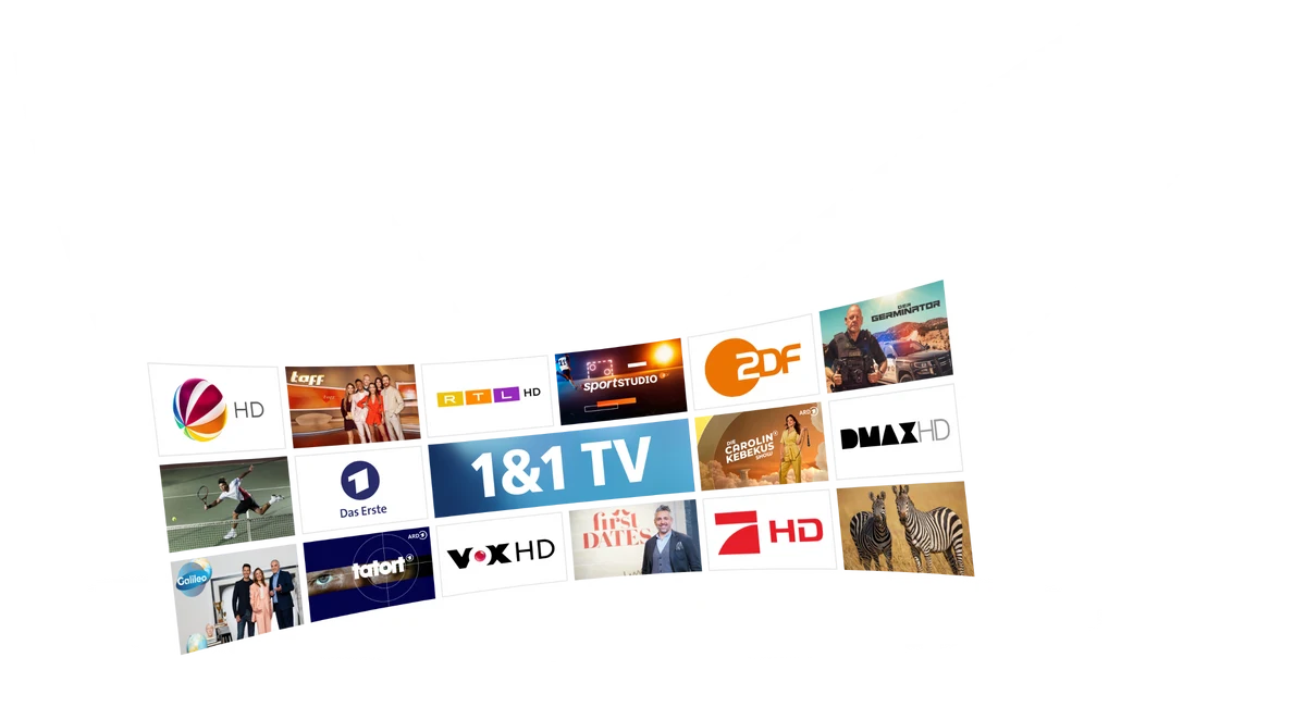 tapete mit diversen tv sendern